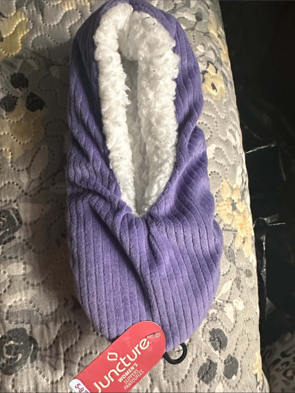 Juncture Cozy Purple Sherpa-Lined Slippers
